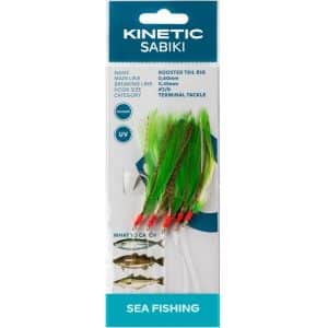 Kinetic Sabiki Rooster Tail Häckla #2/0 Green/Copper Flash