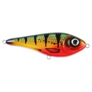 Strike Pro Buster Swim Bait, Slow Sink, 13cm, 65g - Red Perch