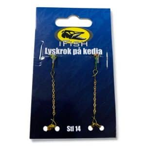 IFISH Glow Hook On Chain Size 14, 2-pack
