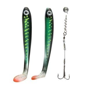 IFISH The Demon Shad 15cm, 2-pack including Stinger - Hot Pike