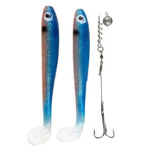 IFISH The Demon Shad 15cm, 2-pack including Stinger - Ghost Blue