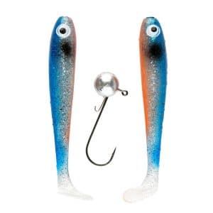 IFISH The Demon Shad 10cm, 2-pack including Jig Head - Ghost Blue
