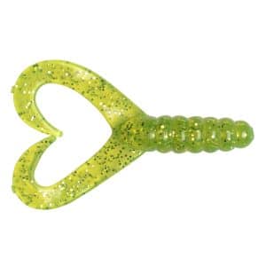 Big Bite Baits Twin Tail Grub Chart Silver 7cm, 10-pack