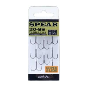 BKK SPEAR-20 SS #8 Treble Hook 8-pack
