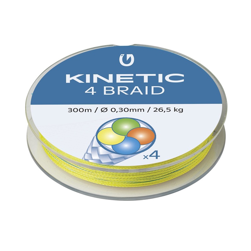 Kinetic 4 Braid 300m 0,30mm/26,5kg Multi Colour 1 Kinetic 4 Braid 300m 0,30mm/26,5kg Multi Colour