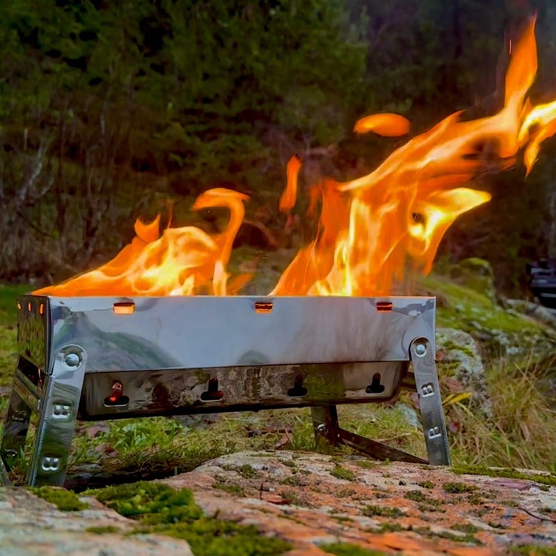 Hurricane Grill Box Stainless Steel 39x30x8cm 2 Hurricane Grill Box Stainless Steel 39x30x8cm
