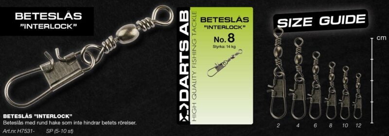 Darts Beteslås Interlock No. 8