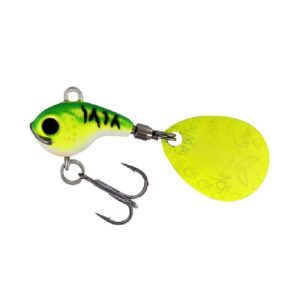 Westin DropBite Tungsten Spin Tail Jig 2cm 13g Chartreuse Ice