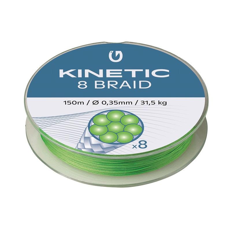 Kinetic 8 Braid 150m 0,26mm/20,6kg Fluo Green – Fiskelina
