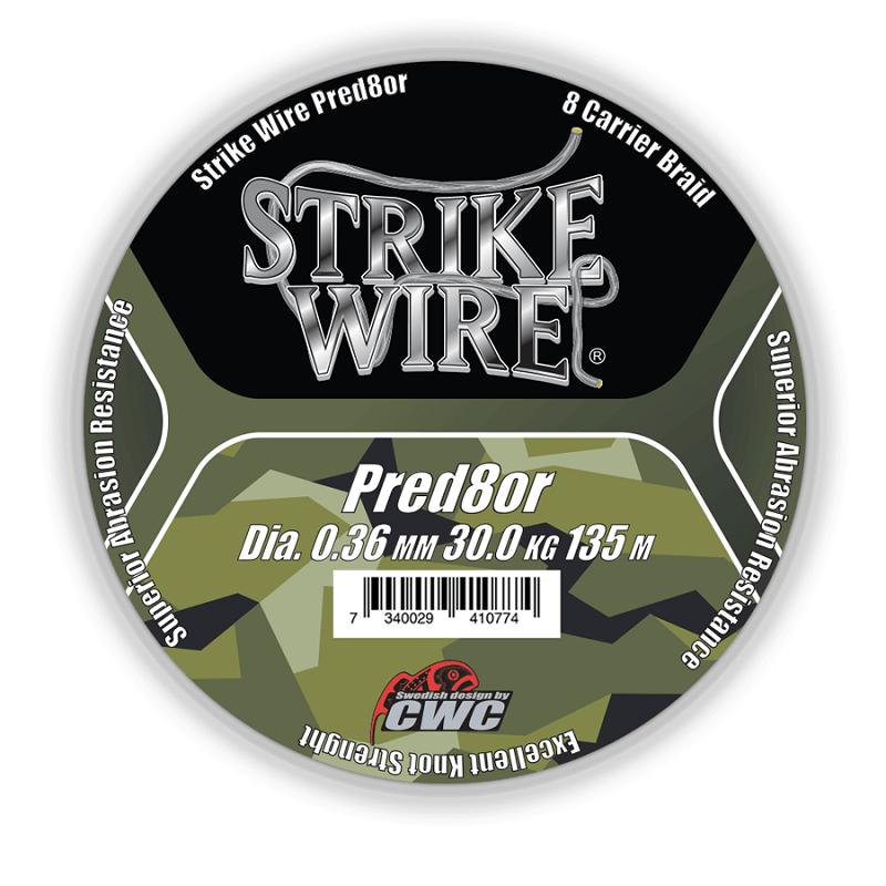 Strike Wire Pred8or X8, 0,28mm/20kg - 135m, Camo - Fiskelina