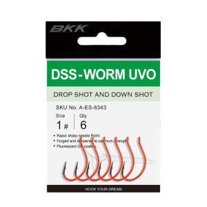 BKK DSS-WORM UVO #2 Dropshot/Rig Hook 6-pack