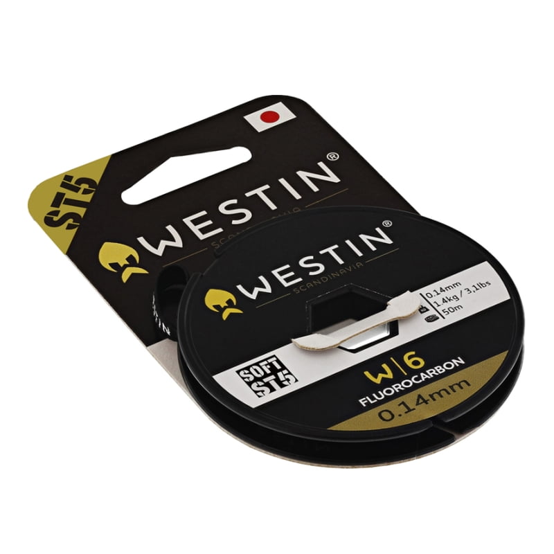 Westin W6 ST5 Soft Fluorocarbon 50m 0,30mm 5,9kg Clear - Fiskelina
