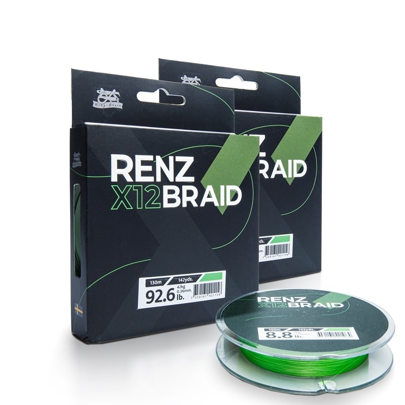 RenzStein Renz Braid X12 Fluo Grön 130m 0,30mm 35kg