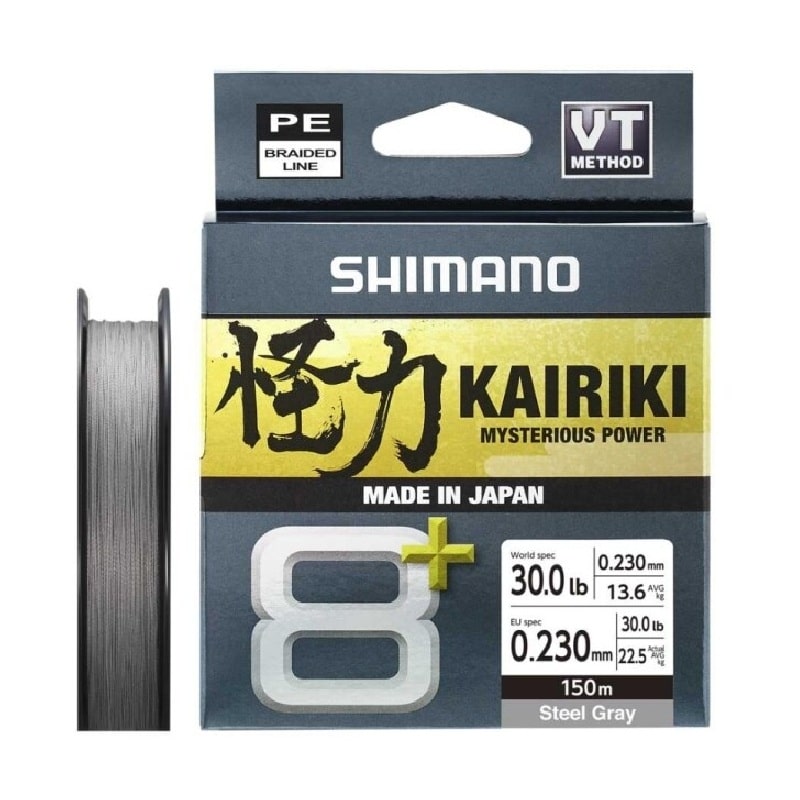 Shimano Line Kairiki 8+ 150m 0.23mm 22.5kg Grey