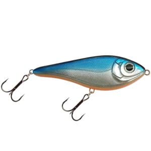 Strike Pro Buster Swim JR, Slow Sink, 10,5cm, 40g - Blue Chrome OB