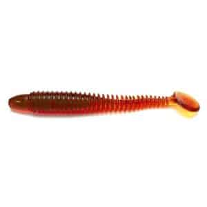 Lunker City Swimmin' Ribster Motor Oil Pepper 10,2cm 9-pack